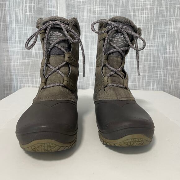 The North Face Womens Shellista Shorty Winter Boot 7.5 Brown Waterproof Faux Fur - Picture 7 of 15